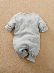 Baby Boys Rabbit Graphic Long Sleeves Romper for Spring/Autumn