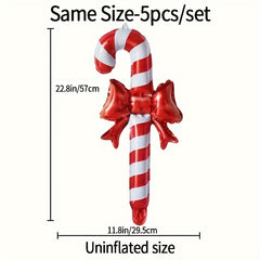 4pcs Christmas Snowman Sticks Handheld Balloon