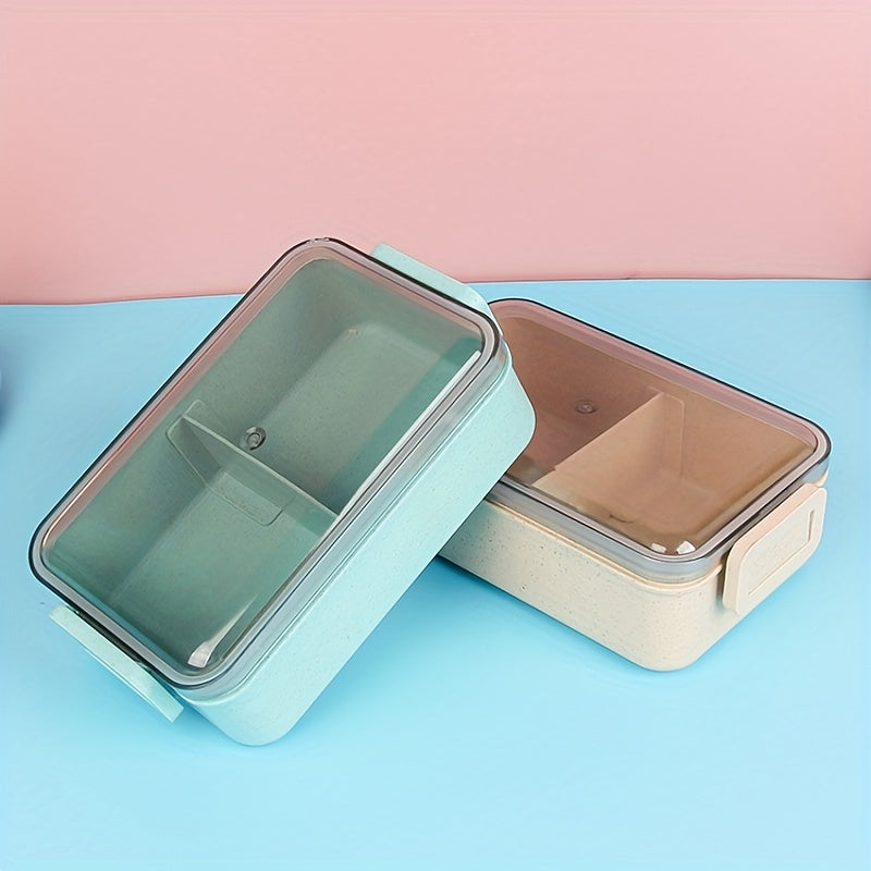 Single Layer Wheat Straw Lunch Box Leakproof Food Container