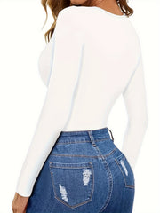 Long Sleeve Shaping Bodysuit Tummy Control Butt Lifting