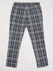 Plaid Slacks Men s Drawstring Trousers Retro Style Stretch Waist