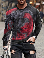 EAGLE 3d Print Men's Long Sleeve Novelty T shirt for Autumn