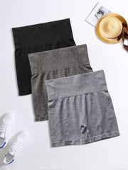 3pcs High Elastic Yoga Shorts Butt Lift Tight Sports Shorts