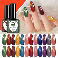 Gel Nail Polish Starter Kit 12 Colors - Cat Eye Gel Varnish Set