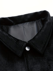 Men's Casual Lapel Button Up Jacket Coat For Spring Fall
