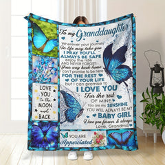 Butterfly Pattern Blanket: Portable Winter Warm Blanket for Home & Outdoor Use