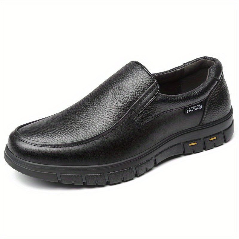 Men's Leather Loafer Shoes Padded Collar Non Slip Slip On Shoes Spring Summer