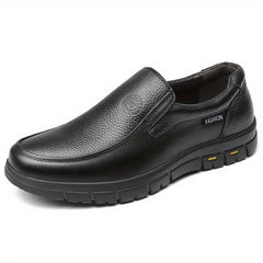 Men's Leather Loafer Shoes Padded Collar Non Slip Slip On Shoes Spring Summer