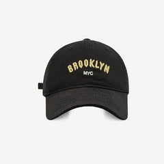 English Letter Embroidery Peaked Cap Cotton Sunshade Hat