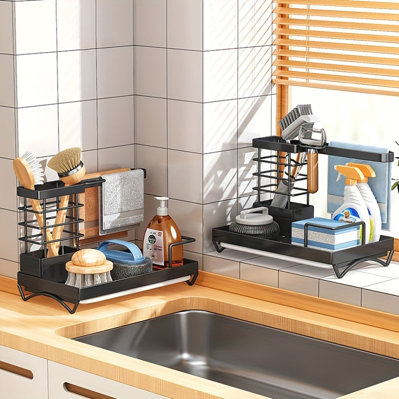 Kitchen Sink Sponge Holder Drain Rack Multifunctional Sink Caddy