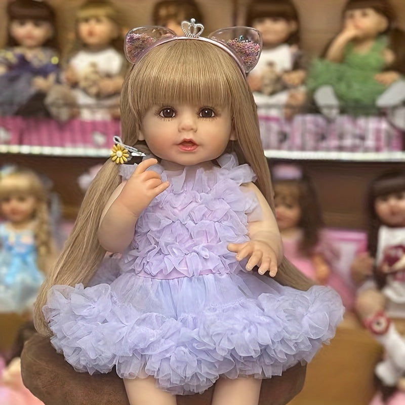 22in Reborn Dolls Full Vinyl Soft Touch Newborn Size Accompany Toy