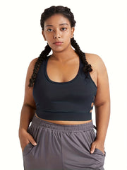 Sports Bra Women's Plus Cut Out Seamless Fitness Bra