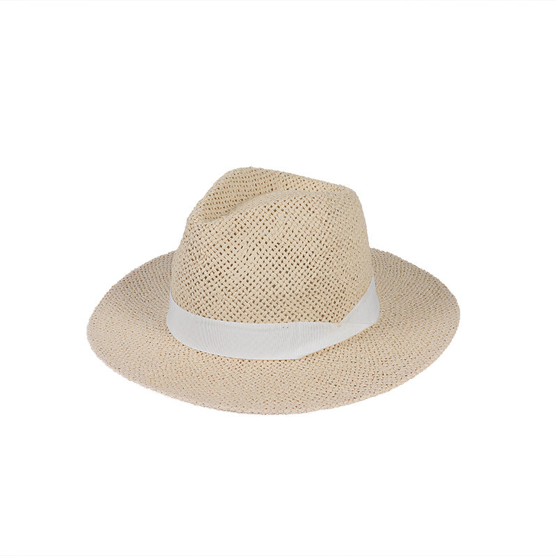 French Style Straw Hat Lightweight Foldable Summer Beach Hat