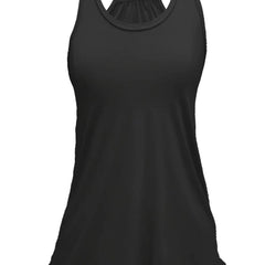 Solid Wide Strap Tank Tops Women's Plus Round Neck Basic Tank Tops