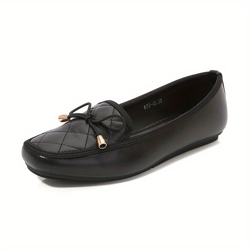 Women's Bowknot Loafers Slip On Flats