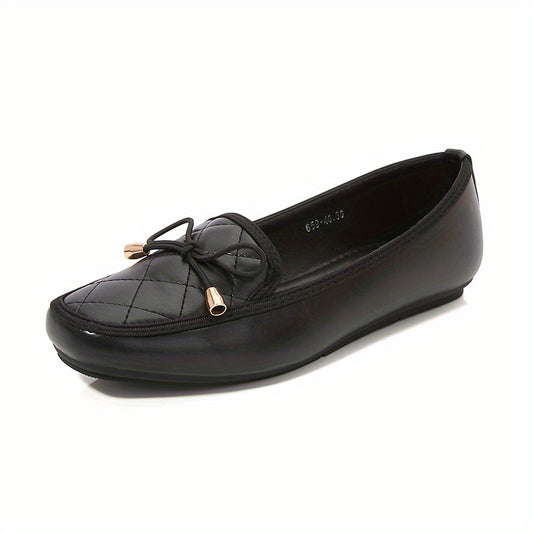 Women's Bowknot Loafers Slip On Flats