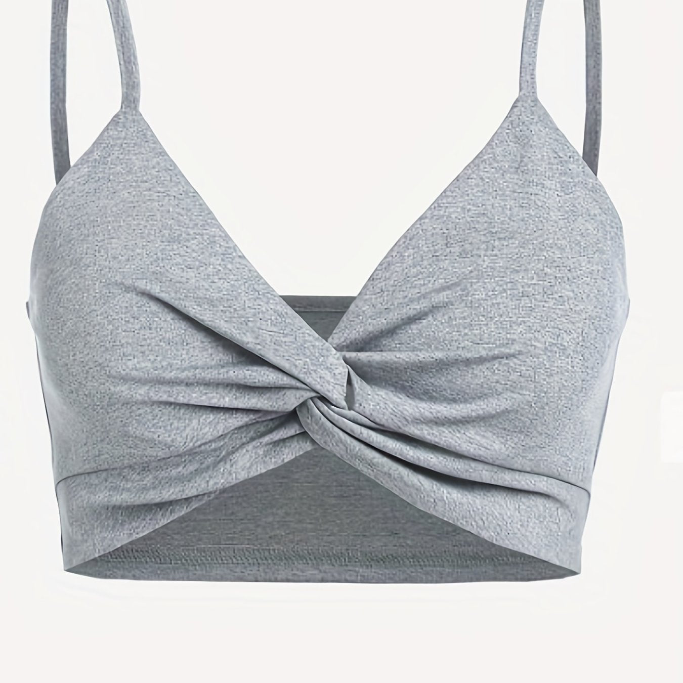 Twist Front V-Neck Cami Top Solid Color