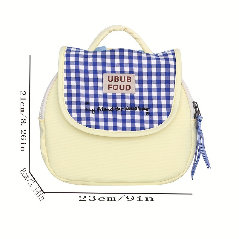 Embroidered Small Canvas Block Backpack for Girls