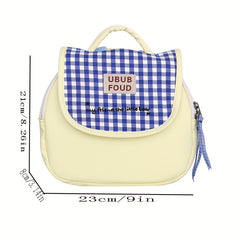 Embroidered Small Canvas Block Backpack for Girls