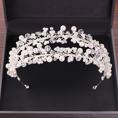 Pearl Crystal Bridal Tiara Headband Hair Accessories