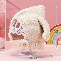 Winter Rabbit Ear Baby Hat Plush Knitted
