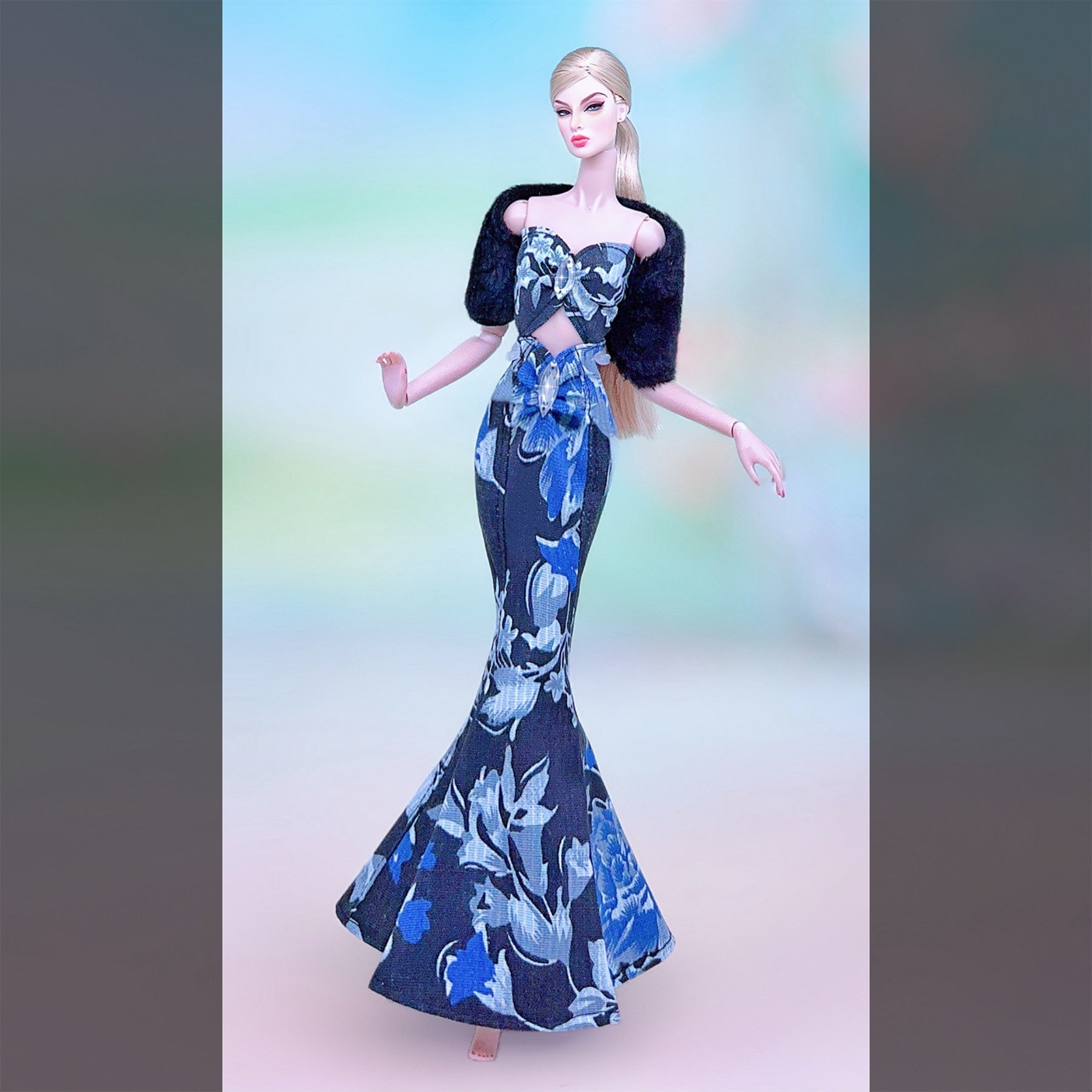 Wide Leg Trousers and Top Outfit for 1:6 Scale Dolls, Doll Dress Accessories
