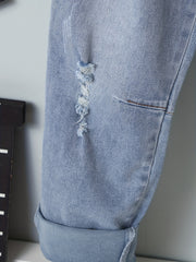 Boys Ripped Jeans Denim Pants Kids Clothes