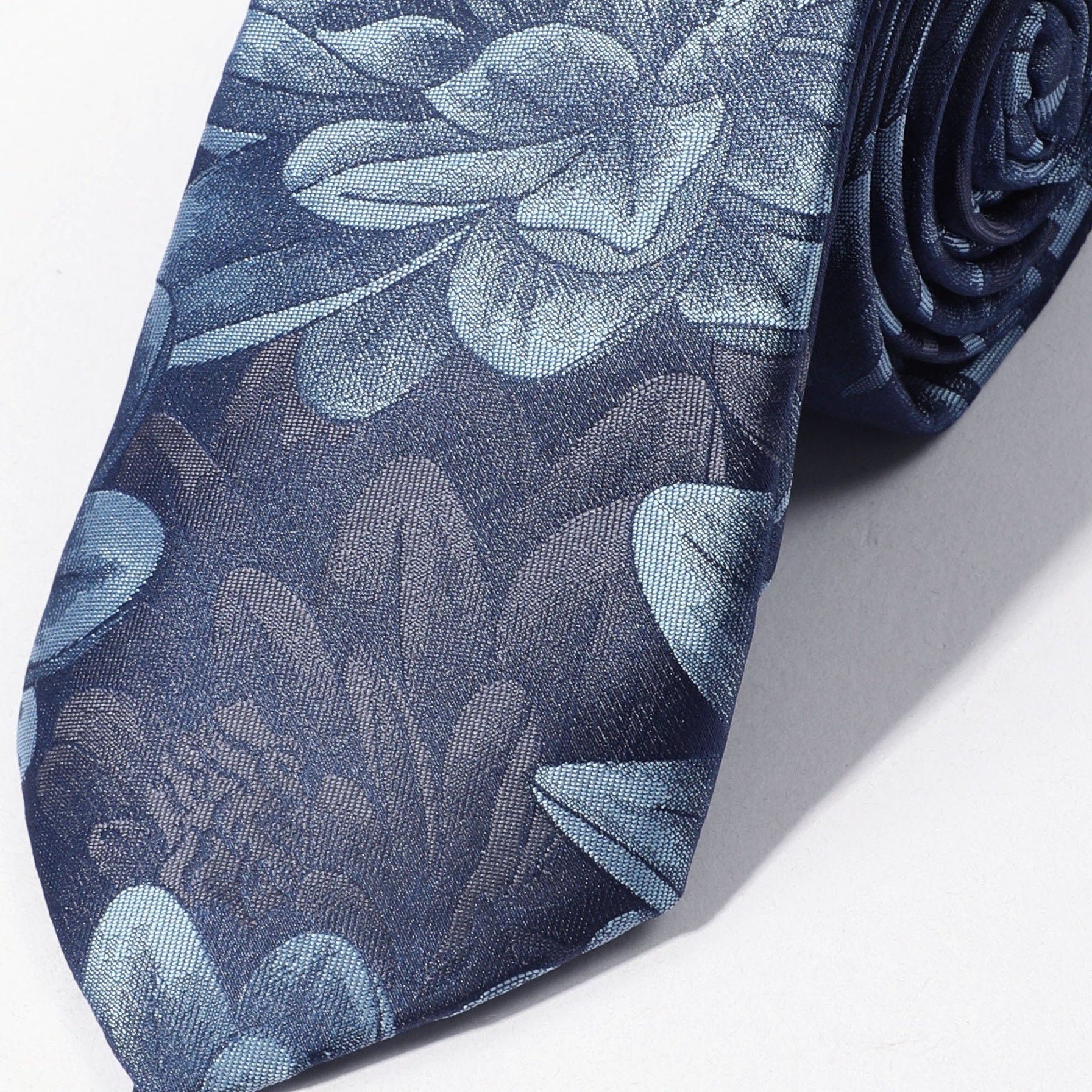 Peony Flower Ink Tie Stylish Necktie For Men