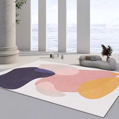 Modern Minimalist Area Rug Living Room Non-slip Soft Polyester Carpet