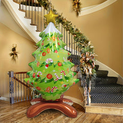 Christmas Tree & Santa Claus Aluminum Balloon Set