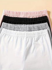 Girls' Thin Casual Elastic Waist Safety Shorts Leggings Undershorts