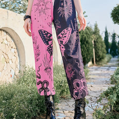 Colorblock Graffiti Print Jogger Trousers