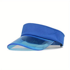 PVC Brim Stitching Visor Hat Candy Sun Hat Lightweight Casual
