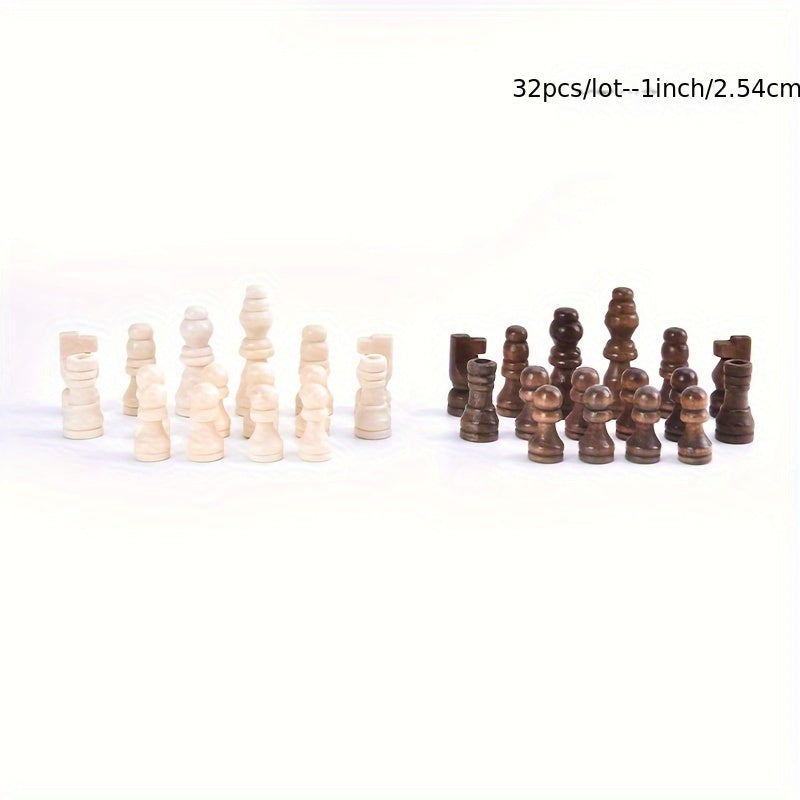 32pcs Wooden Chess Pieces Chess Pieces Accessories