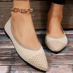Plaid Canvas Ballet Shoes Pointed Toe Slip on Comfortable Spring Shoes