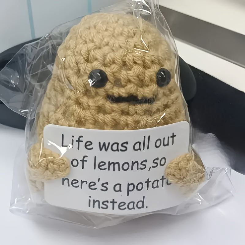 1pc Hand-woven Doll Positive Energy Potato Decoration Card