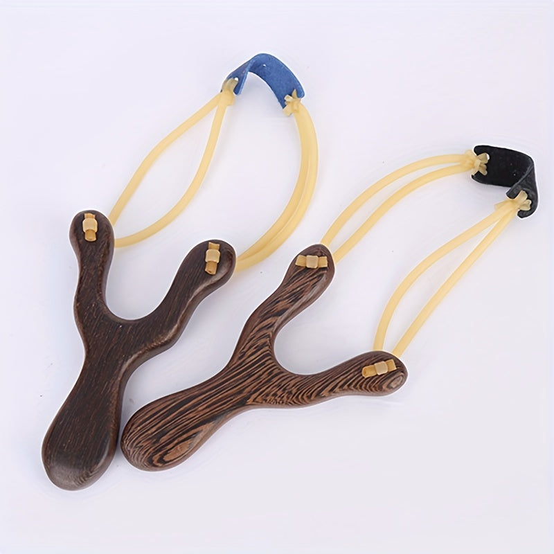 High Precision Wooden Slingshot Toy Outdoor Play Rubber Band