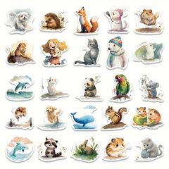 50pcs Animal Series Stickers for Guitar Skateboard Phone Laptop DIY Stickers