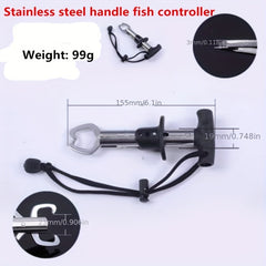 T Shape Fish Controller Stainless Steel Fish Lip Gripper Fishing Tool