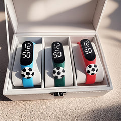 3pcs Football Doll Watch Set Multicolor LED Touchscreen Electronic Bracelets