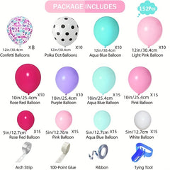 152pcs Surprise Party Balloon Garland Arch Set for Girls Birthday Baby Shower