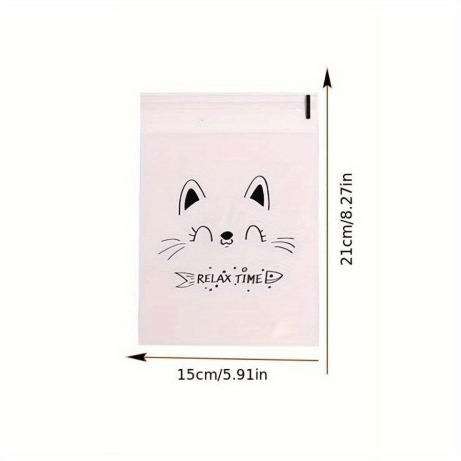 100pcs Cartoon Toast Bags - Large Capacity Portable Bread Treat Bags
