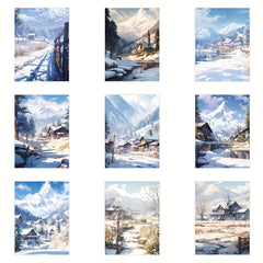 60pcs Winter Scenery Stickers for Water Bottles Laptops Phones