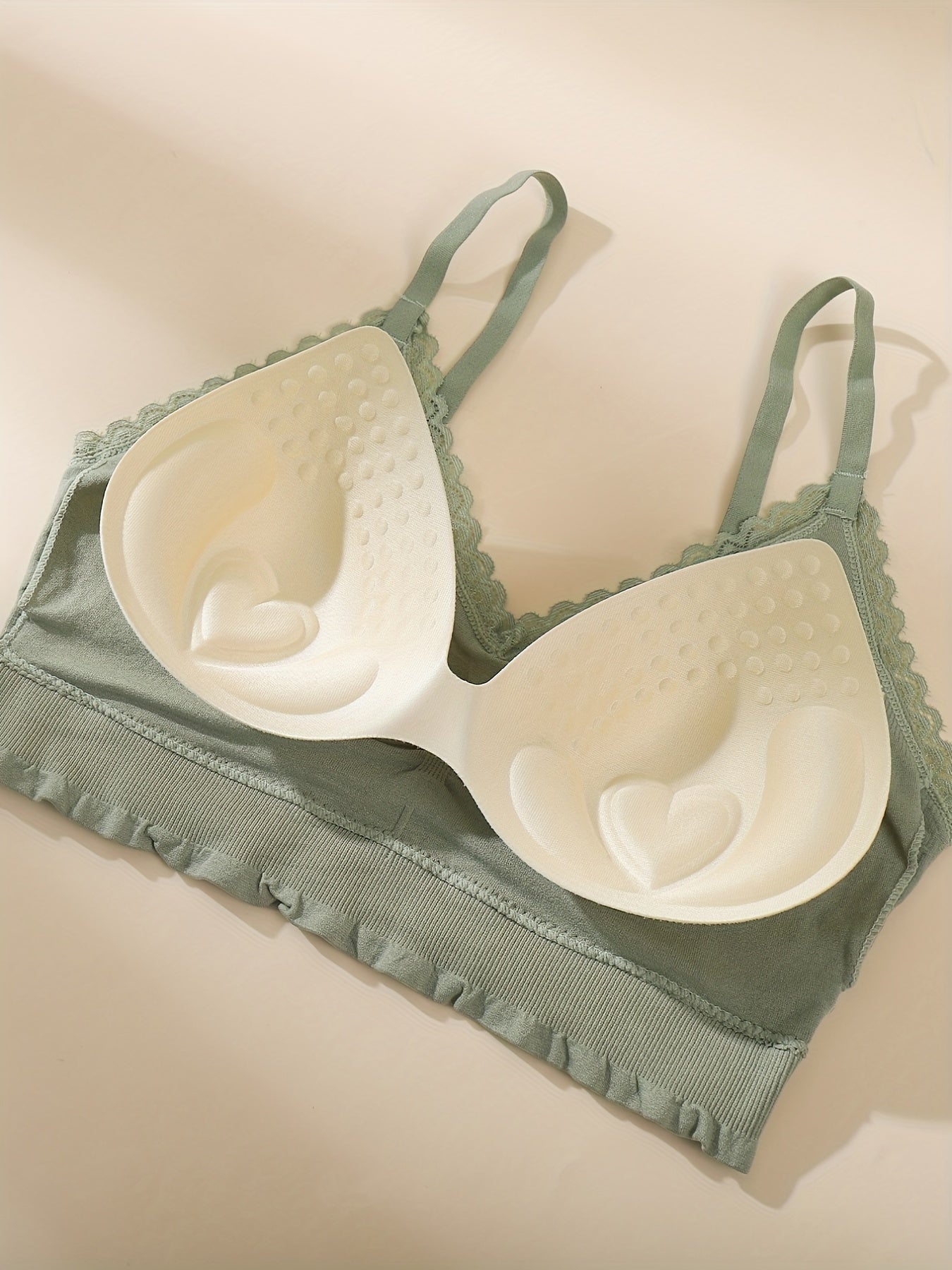 3pcs Lace Wireless Bras Comfy & Breathable Bra Women's Lingerie