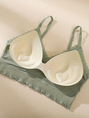 3pcs Lace Wireless Bras Comfy & Breathable Bra Women's Lingerie