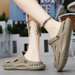 Men's Alphabet Lightweight Clogs Non Slip Garden Shoes Summer