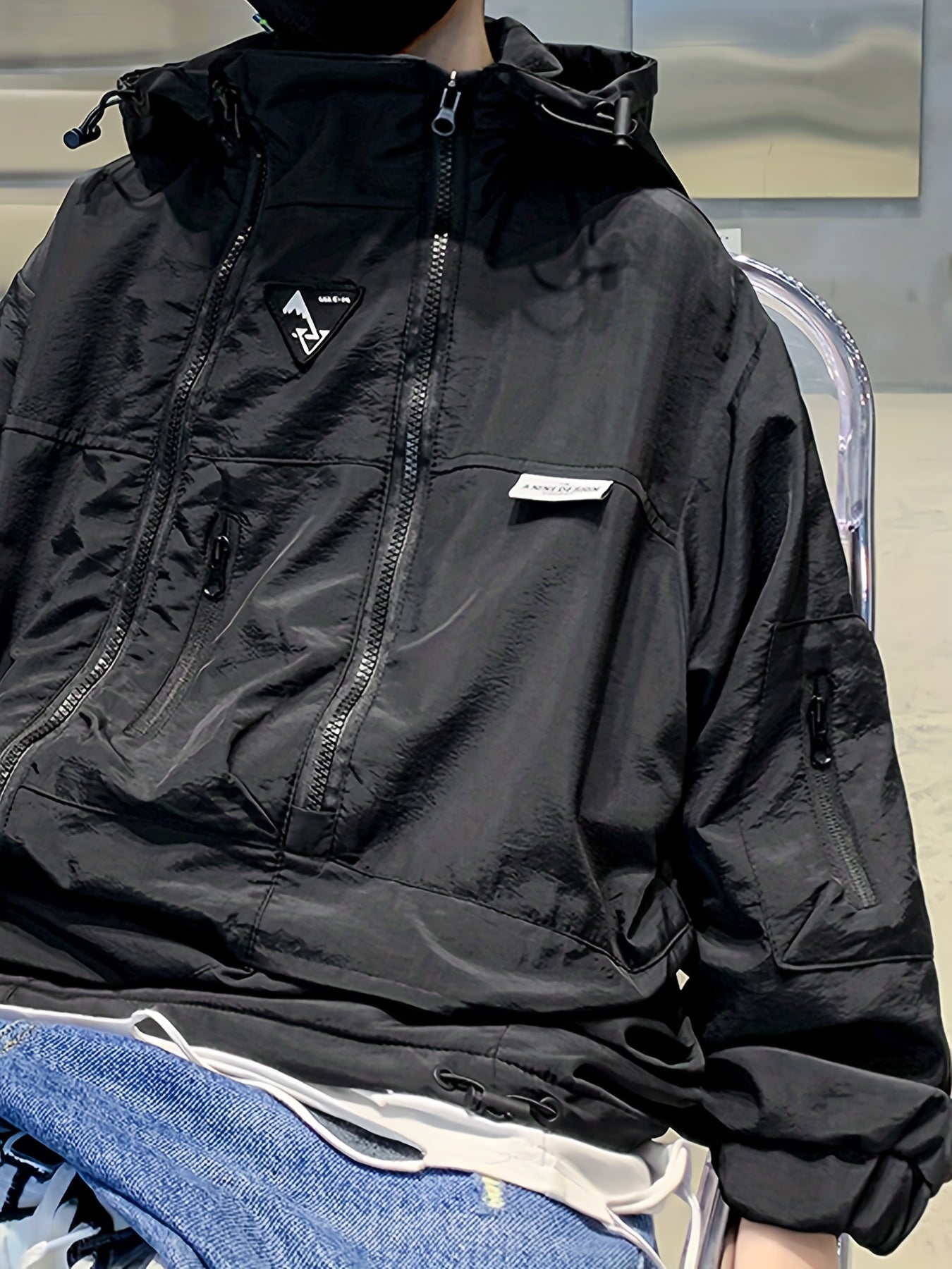Kid's Zip Up Hooded Windbreaker Jacket for Outdoor Activities