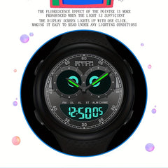 Kids Sports Watch Multifunction Electronic Glow Countdown Alarm Waterproof Gift