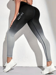 Gradient High Waist Yoga Leggings Fitness Workout Slim Fit Pants