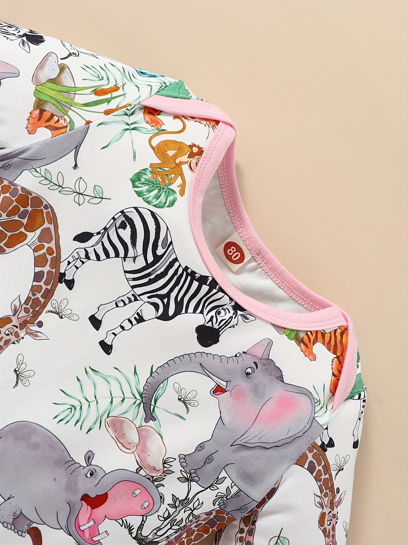 Cartoon Animal Print Baby Jumpsuit Long Sleeve Romper
